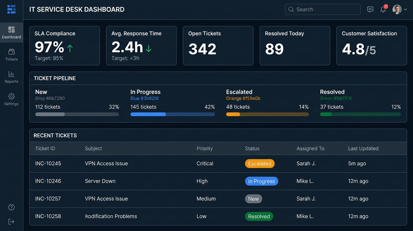 Service Desk Dashboard